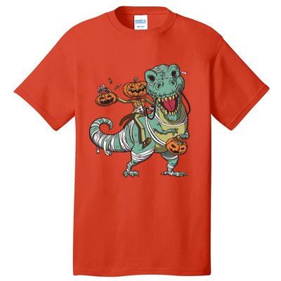 Jack O Lantern Riding T Rex Tall T-Shirt