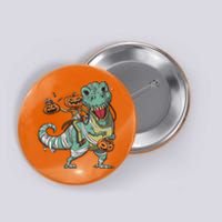 Jack O Lantern Riding T Rex Button