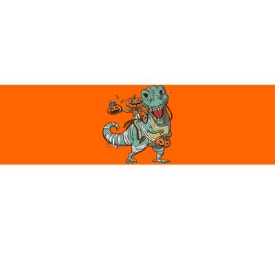 Jack O Lantern Riding T Rex Bumper Sticker