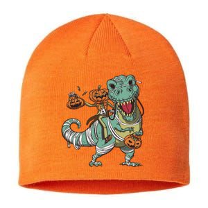 Jack O Lantern Riding T Rex Sustainable Beanie