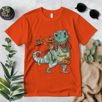 Jack O Lantern Riding T Rex Premium T-Shirt