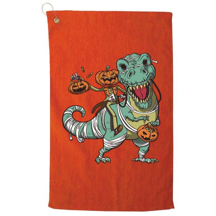 Jack O Lantern Riding T Rex Platinum Collection Golf Towel