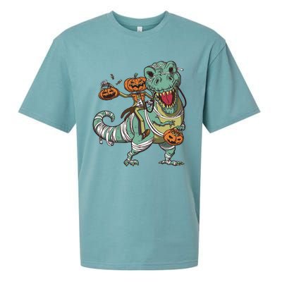 Jack O Lantern Riding T Rex Sueded Cloud Jersey T-Shirt