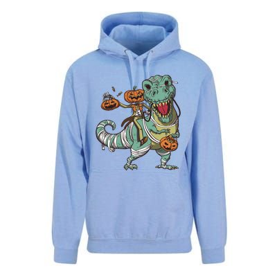 Jack O Lantern Riding T Rex Unisex Surf Hoodie