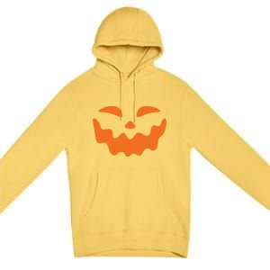 Jack O Lantern Face Pumpkin Scary Halloween Costume Funny Meaningful Gift Premium Pullover Hoodie