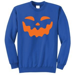 Jack O Lantern Face Pumpkin Scary Halloween Costume Funny Meaningful Gift Tall Sweatshirt