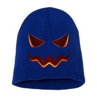 Jack O Lantern Pumpkin Face Halloween Costume Gift Short Acrylic Beanie