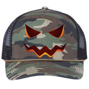 Jack O Lantern Pumpkin Face Halloween Costume Gift Retro Rope Trucker Hat Cap