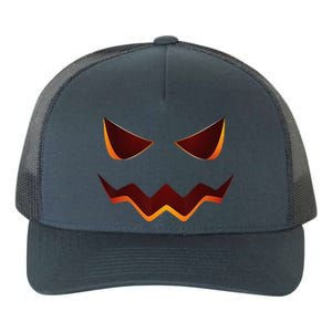 Jack O Lantern Pumpkin Face Halloween Costume Gift Yupoong Adult 5-Panel Trucker Hat