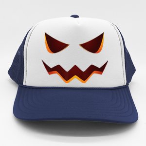 Jack O Lantern Pumpkin Face Halloween Costume Gift Trucker Hat