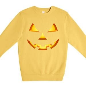 Jack O Lantern Halloween Diy Costume Pumpkin Face Gift Premium Crewneck Sweatshirt