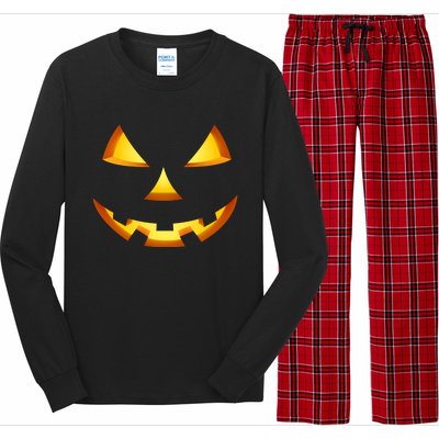 Jack O Lantern Halloween Diy Costume Pumpkin Face Gift Long Sleeve Pajama Set