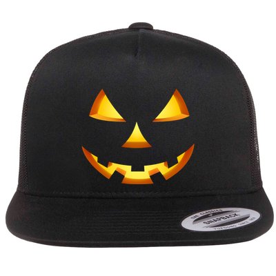 Jack O Lantern Halloween Diy Costume Pumpkin Face Gift Flatbill Hat