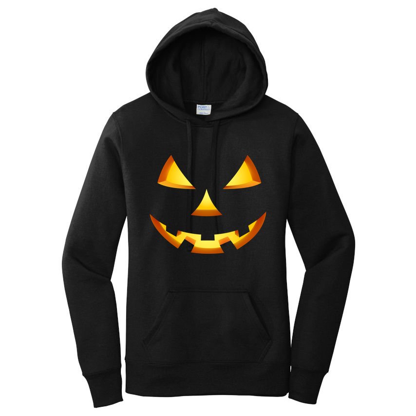 Jack O Lantern Halloween Diy Costume Pumpkin Face Gift Women's Pullover Hoodie