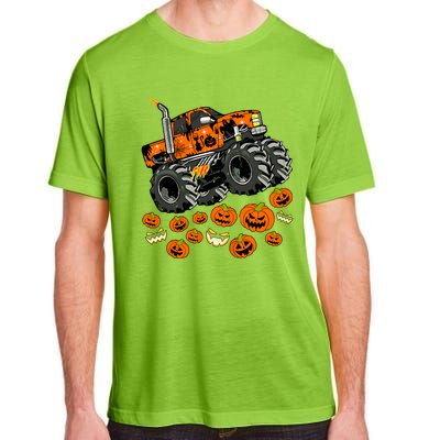 Jack O Lantern Pumpkin Monster Truck Halloween Costume Adult ChromaSoft Performance T-Shirt