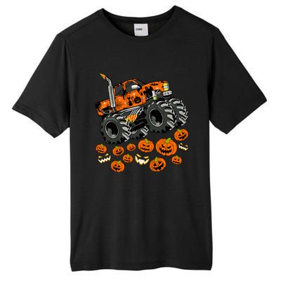 Jack O Lantern Pumpkin Monster Truck Halloween Costume Tall Fusion ChromaSoft Performance T-Shirt