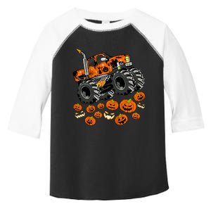 Jack O Lantern Pumpkin Monster Truck Halloween Costume Toddler Fine Jersey T-Shirt