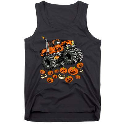 Jack O Lantern Pumpkin Monster Truck Halloween Costume Tank Top