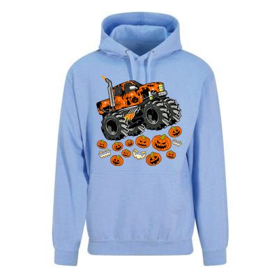 Jack O Lantern Pumpkin Monster Truck Halloween Costume Unisex Surf Hoodie