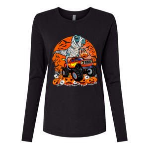 Jack O Lantern Pumpkin Monster Truck Halloween Costume Womens Cotton Relaxed Long Sleeve T-Shirt