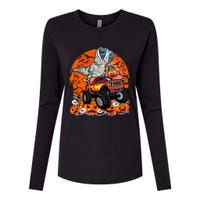 Jack O Lantern Pumpkin Monster Truck Halloween Costume Womens Cotton Relaxed Long Sleeve T-Shirt