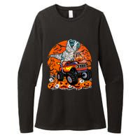 Jack O Lantern Pumpkin Monster Truck Halloween Costume Womens CVC Long Sleeve Shirt