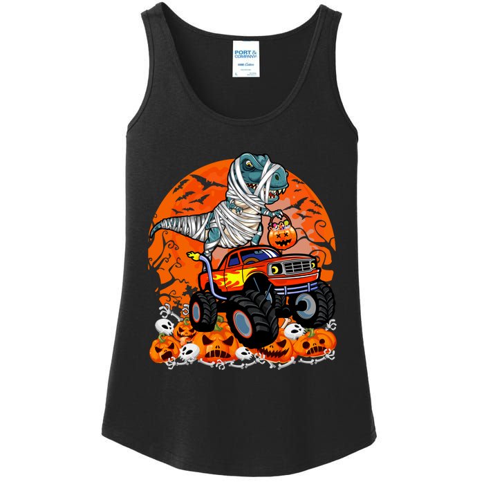 Jack O Lantern Pumpkin Monster Truck Halloween Costume Ladies Essential Tank