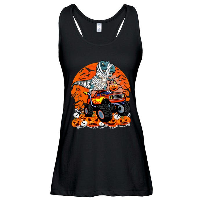 Jack O Lantern Pumpkin Monster Truck Halloween Costume Ladies Essential Flowy Tank