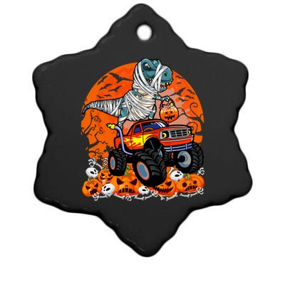 Jack O Lantern Pumpkin Monster Truck Halloween Costume Ceramic Star Ornament