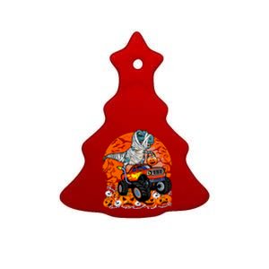 Jack O Lantern Pumpkin Monster Truck Halloween Costume Ceramic Tree Ornament