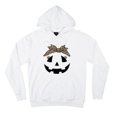 Jack O Lantern Pumpkin Leopard Face For Girl Halloween Hoodie