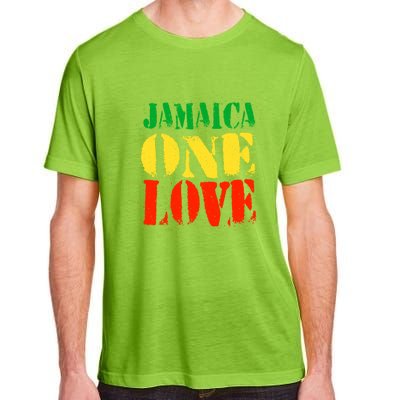 Jamaica One Love Unisex Great Gift Rasta Colors Reggae Adult ChromaSoft Performance T-Shirt