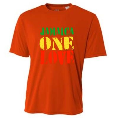 Jamaica One Love Unisex Great Gift Rasta Colors Reggae Cooling Performance Crew T-Shirt