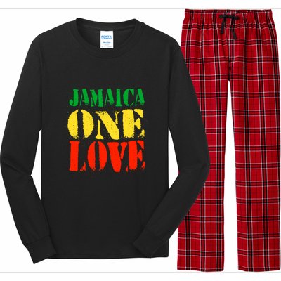 Jamaica One Love Unisex Great Gift Rasta Colors Reggae Long Sleeve Pajama Set