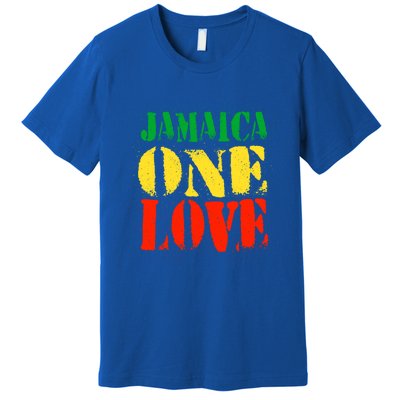 Jamaica One Love Unisex Great Gift Rasta Colors Reggae Premium T-Shirt