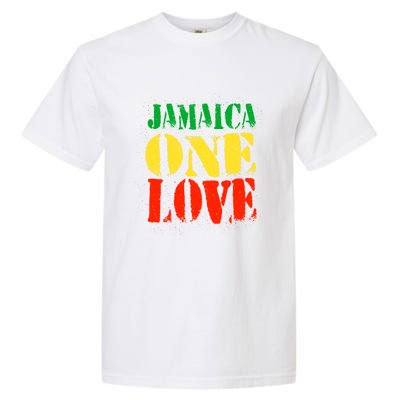 Jamaica One Love Unisex Great Gift Rasta Colors Reggae Garment-Dyed Heavyweight T-Shirt