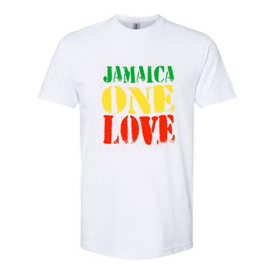 Jamaica One Love Unisex Great Gift Rasta Colors Reggae Softstyle CVC T-Shirt