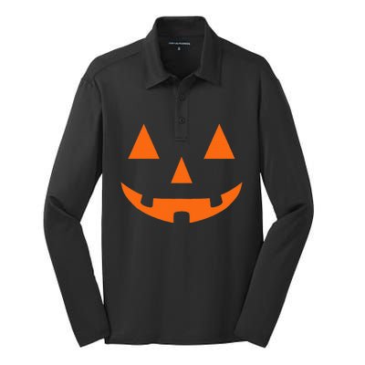 JACK O LANTERN PUMPKIN Costumes For Halloween Silk Touch Performance Long Sleeve Polo