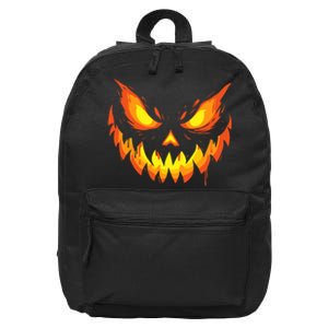 Jack O Lantern Scary Carved Pumpkin Face Halloween 16 in Basic Backpack