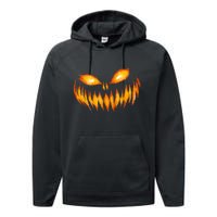 Jack O Lantern Scary Carved Pumpkin Face Halloween Performance Fleece Hoodie