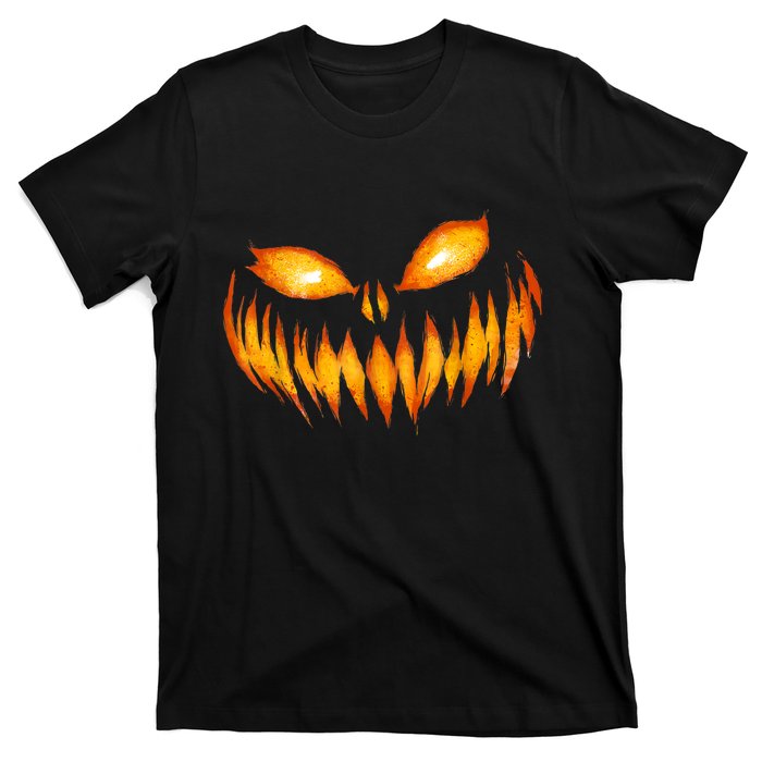 Jack O Lantern Scary Carved Pumpkin Face Halloween T-Shirt