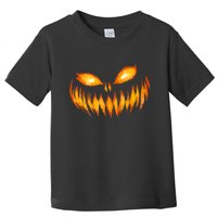 Jack O Lantern Scary Carved Pumpkin Face Halloween Toddler T-Shirt