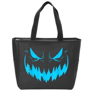 Jack O Lantern Face Scary Pumpkin Halloween Zip Tote Bag