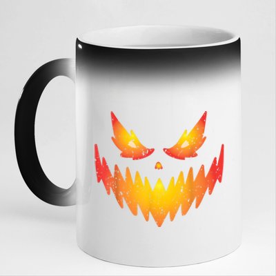 Jack O Lantern Scary Carved Pumpkin Face Halloween Costume 11oz Black Color Changing Mug