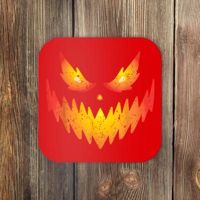 Jack O Lantern Scary Carved Pumpkin Face Halloween Costume Coaster