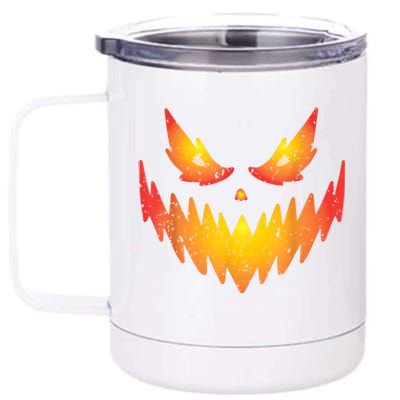 Jack O Lantern Scary Carved Pumpkin Face Halloween Costume 12 oz Stainless Steel Tumbler Cup