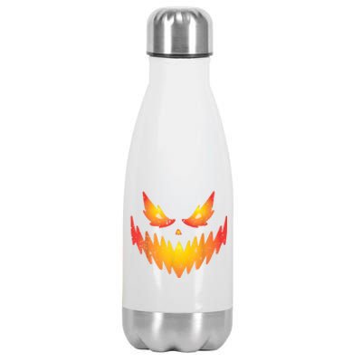 Jack O Lantern Scary Carved Pumpkin Face Halloween Costume Stainless Steel Insulated Water Bottle