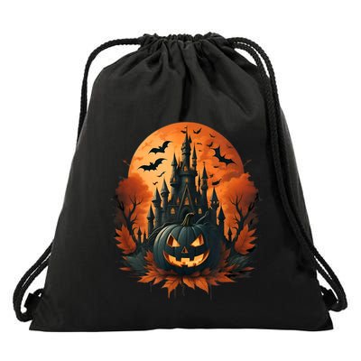 Jack O Lantern Face | Halloween Pumpkin | Spooky Drawstring Bag