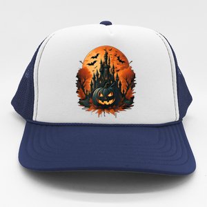 Jack O Lantern Face | Halloween Pumpkin | Spooky Trucker Hat