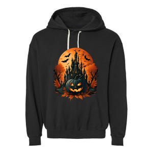 Jack O Lantern Face | Halloween Pumpkin | Spooky Garment-Dyed Fleece Hoodie